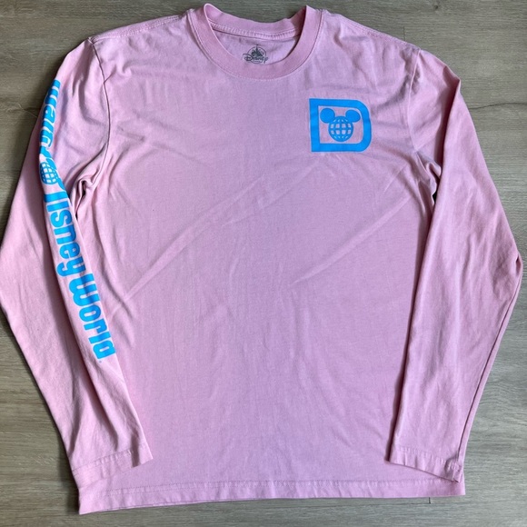 Disney Parks Walt Disney World Pink Long‎ Sleeve Shirt SZ M - Picture 1 of 6